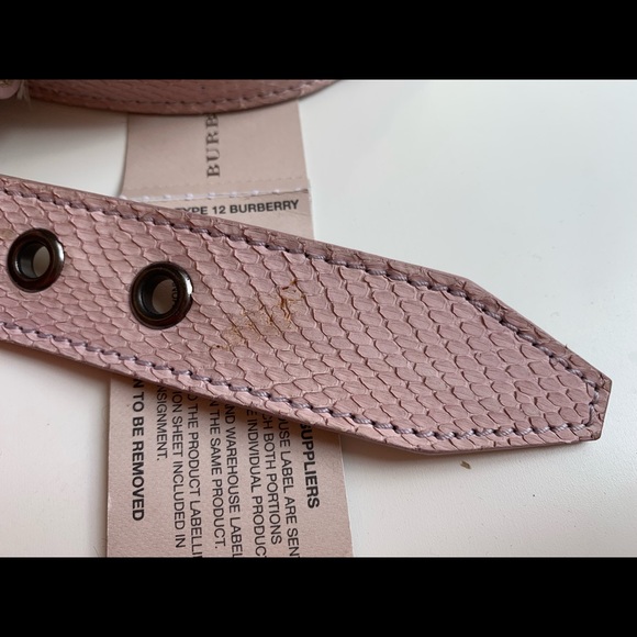 Auth Burberry python snakeskin belt pink sz 30/75 - Picture 12 of 15